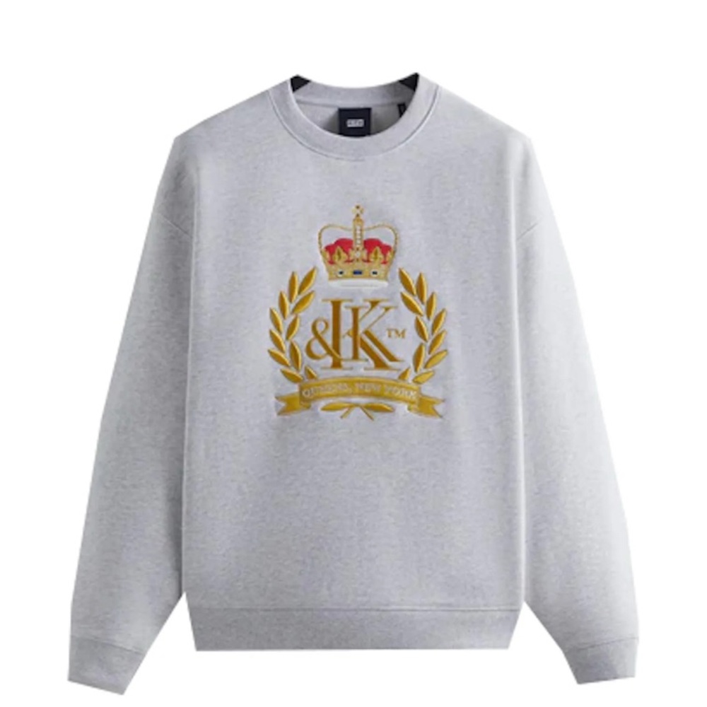 Kith Crest Crewneck - Light Heather Grey - Medium Used